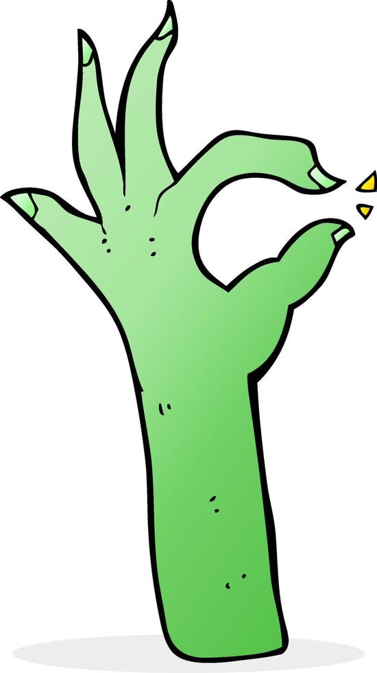 cartoon most excellent hand gesture vector