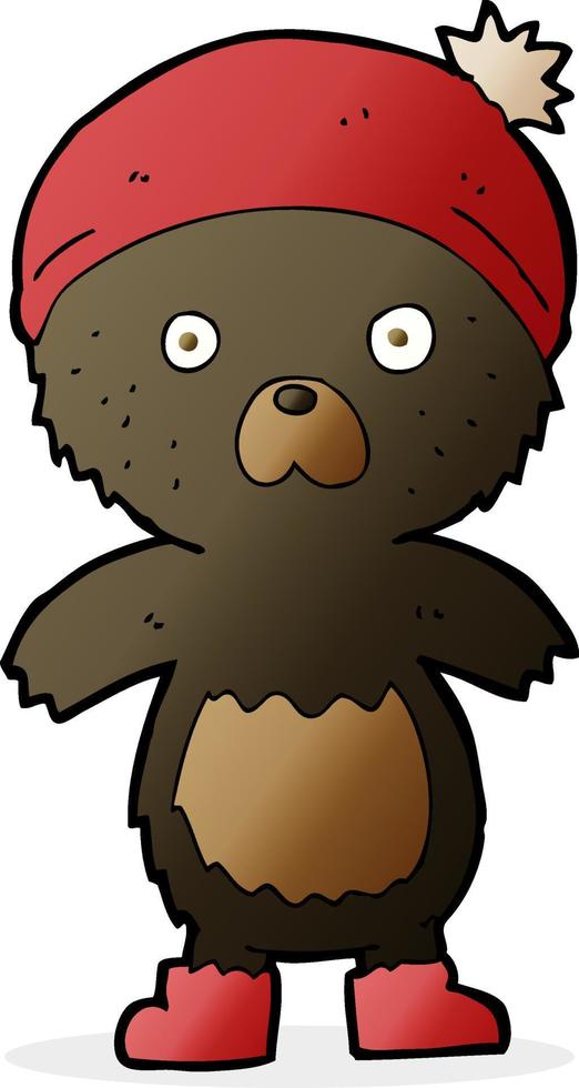 cartoon cute teddy bear vector