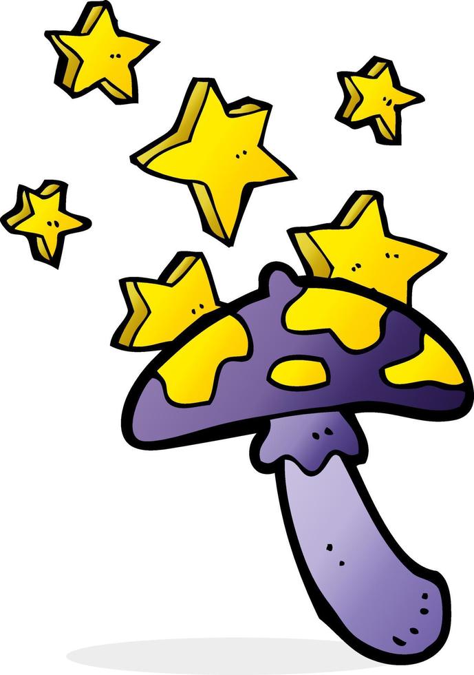 cartoon magic toadstool vector
