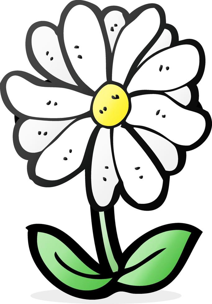 símbolo de flor de dibujos animados vector