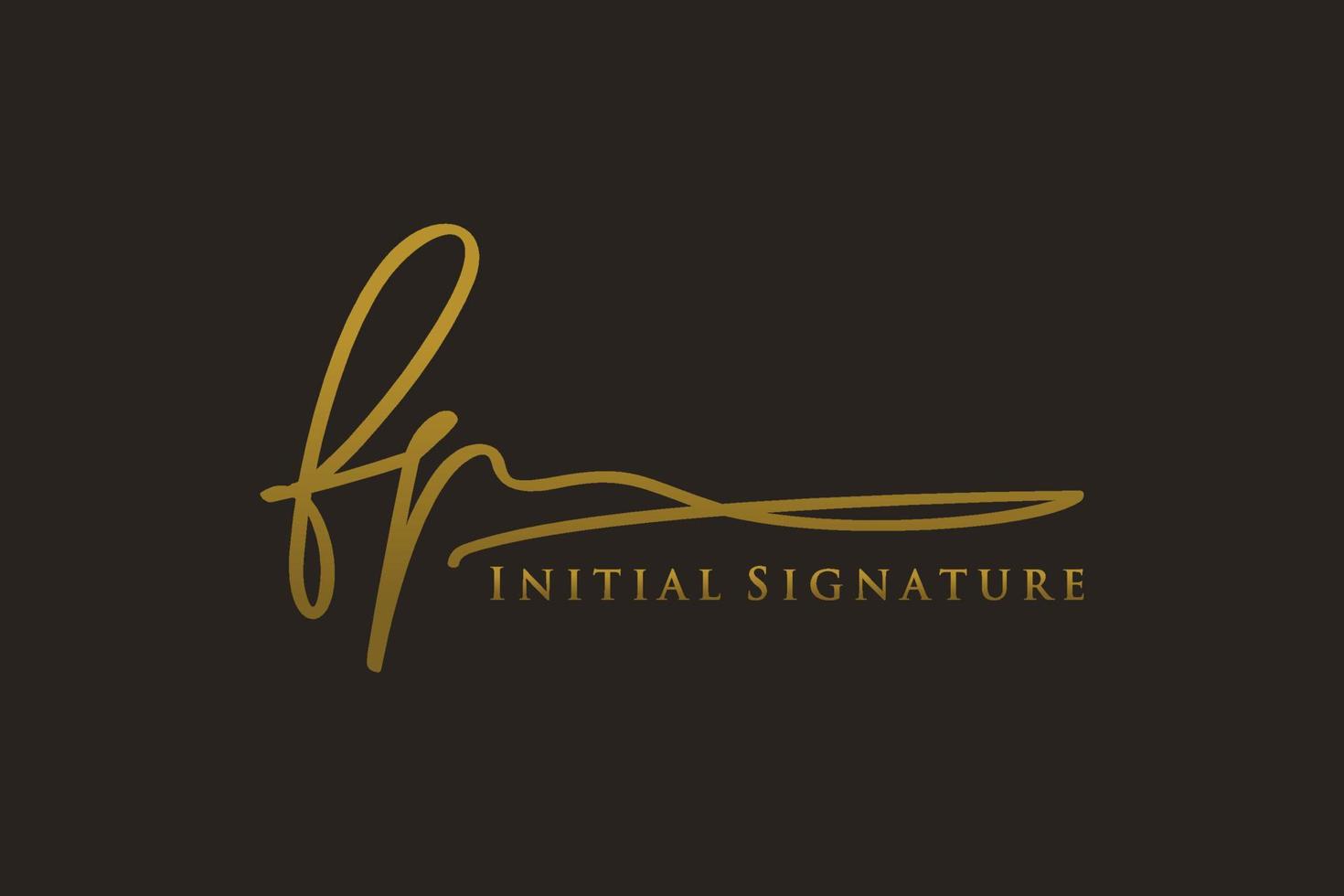 Initial FP Letter Signature Logo Template elegant design logo. Hand drawn Calligraphy lettering Vector illustration.