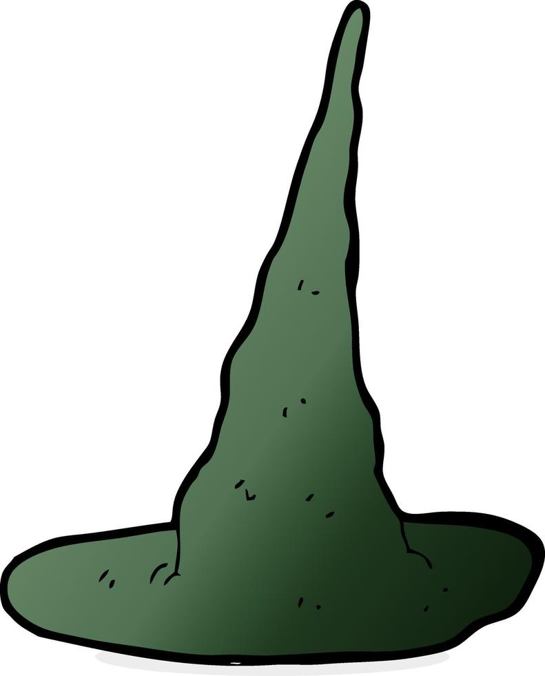 cartoon spooky witch hat vector
