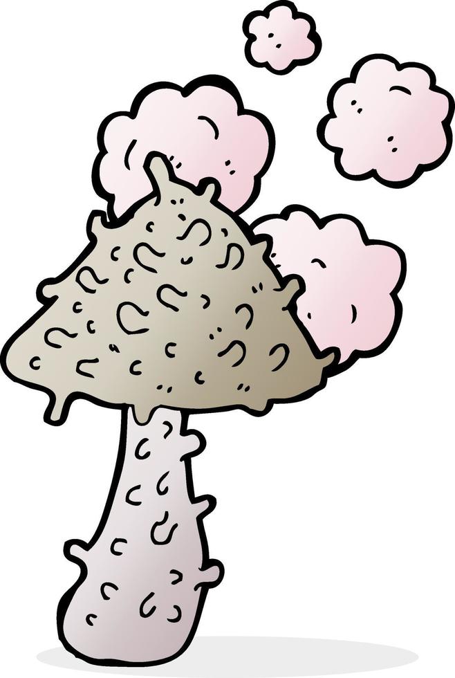 cartoon weird mushroom vector