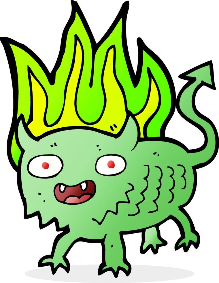 pequeño demonio de dibujos animados vector