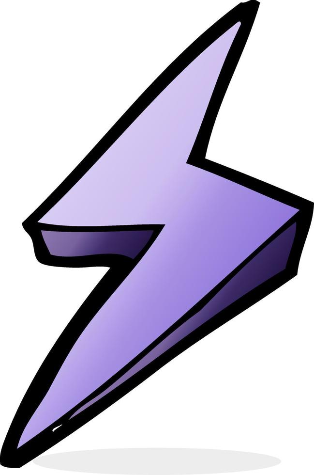 cartoon lightning bolt symbol vector