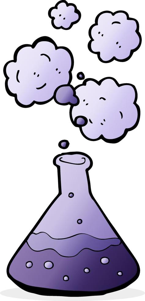 cartoon science chemicals vector