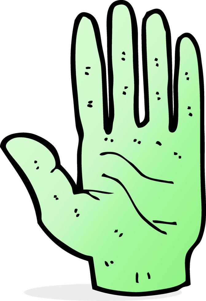 cartoon zombie hand vector