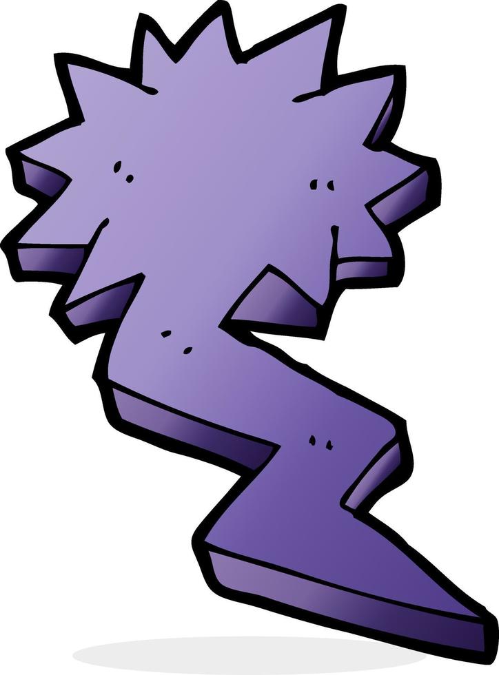 cartoon lightning bolt symbol vector