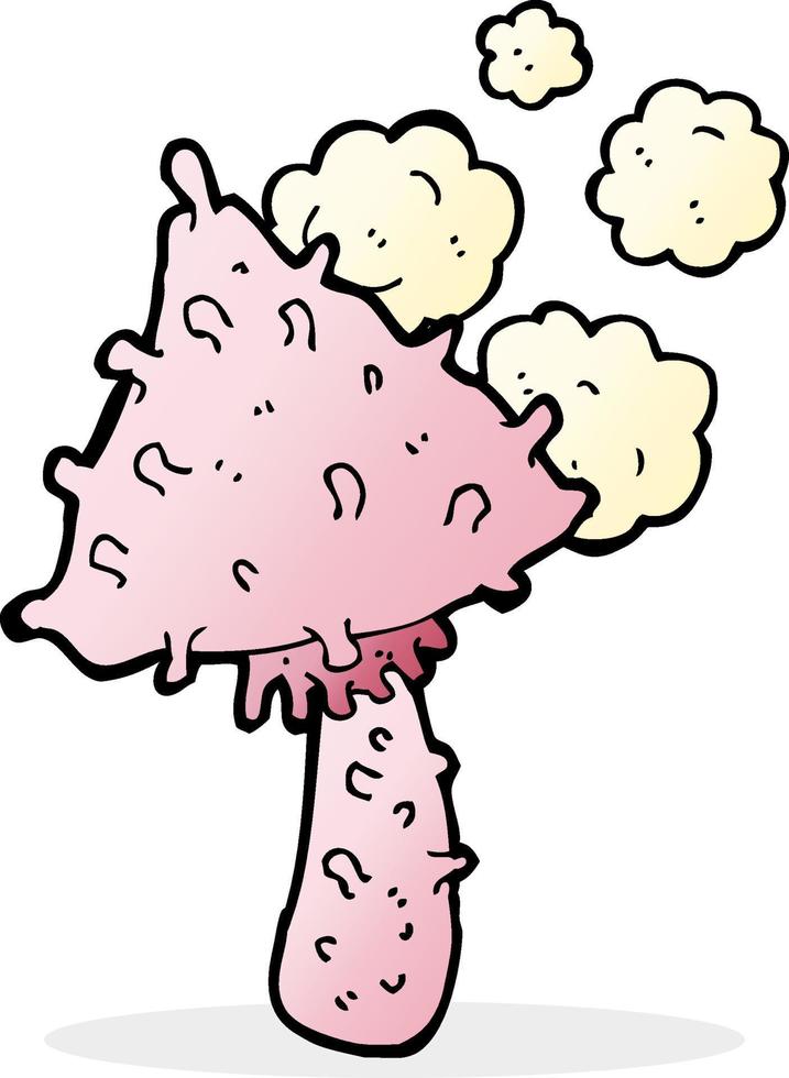 cartoon weird mushroom vector
