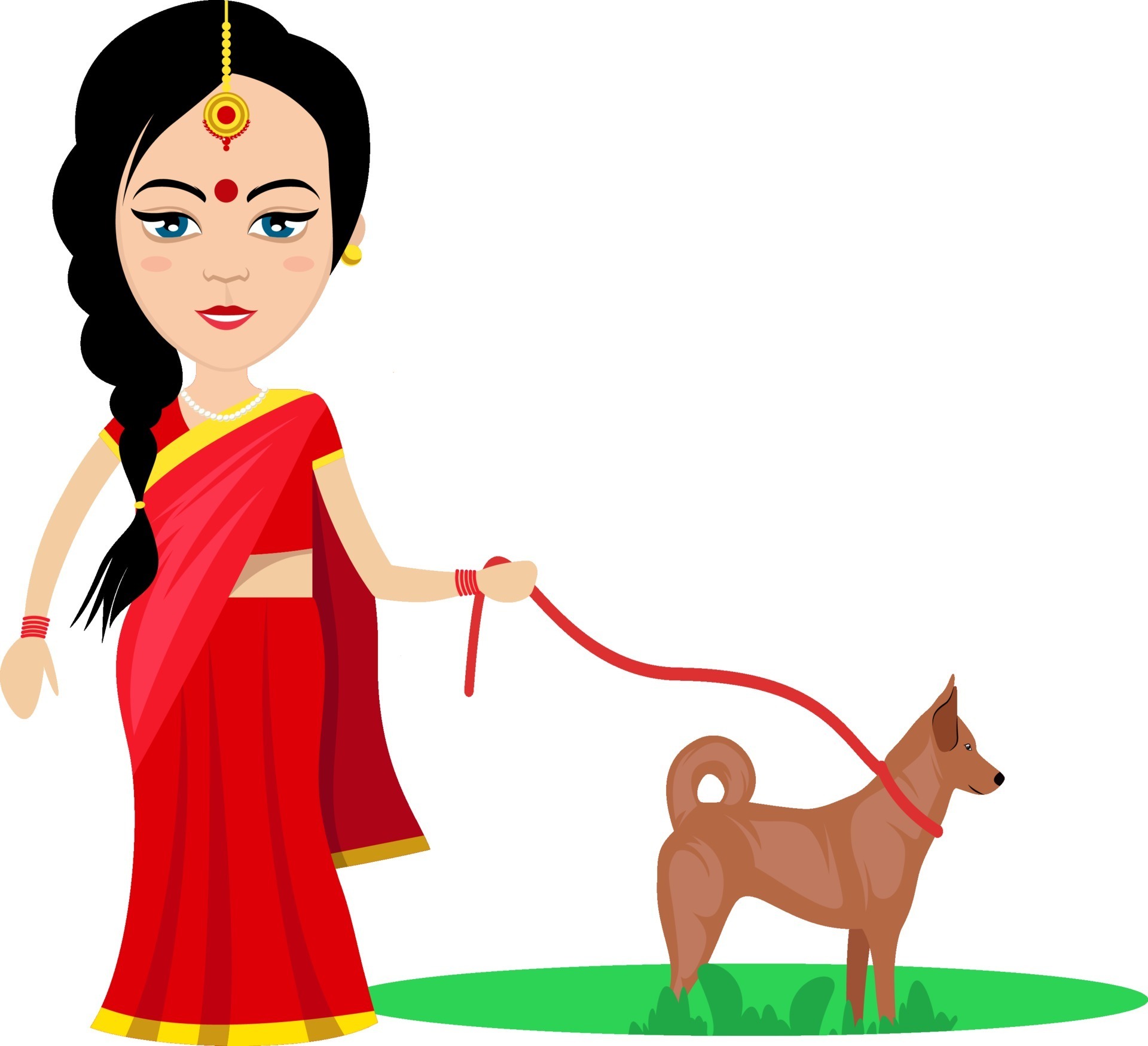 Indian woman walking dog , illustration, vector on white background. 12266836 Vector Art at Vecteezy Indian woman walking dog , illustration, vector on white background. 12266836 Vector Art at Vecteezy