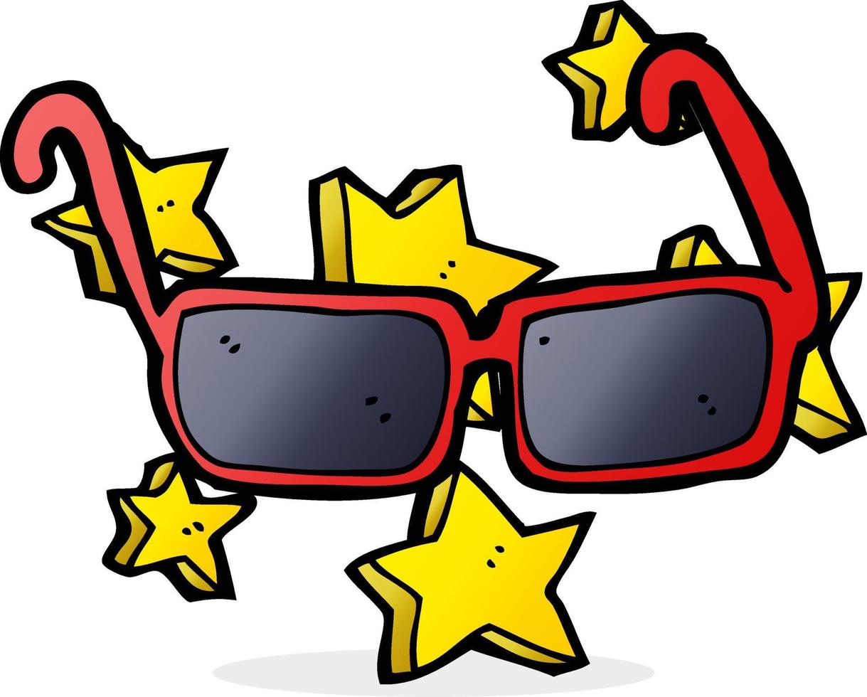 cartoon expensive sunglasses vector