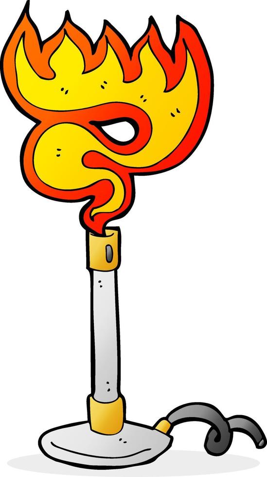 cartoon bunsen burner vector