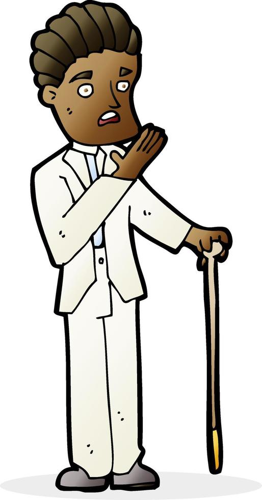 cartoon shocked gentleman vector