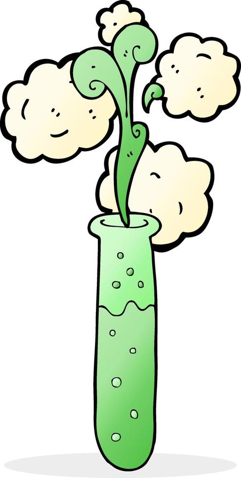 cartoon science test tube vector