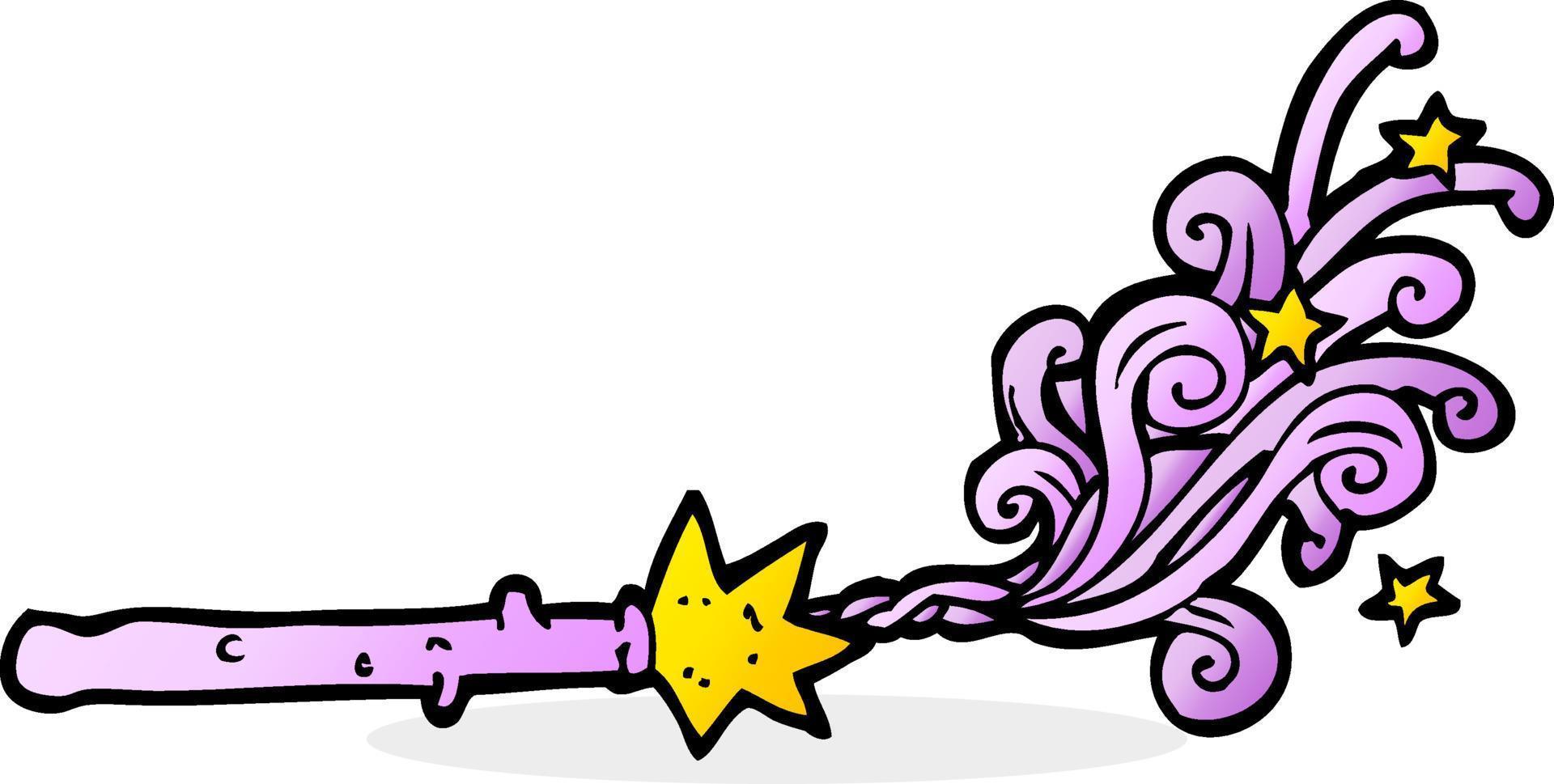 cartoon magic wand vector