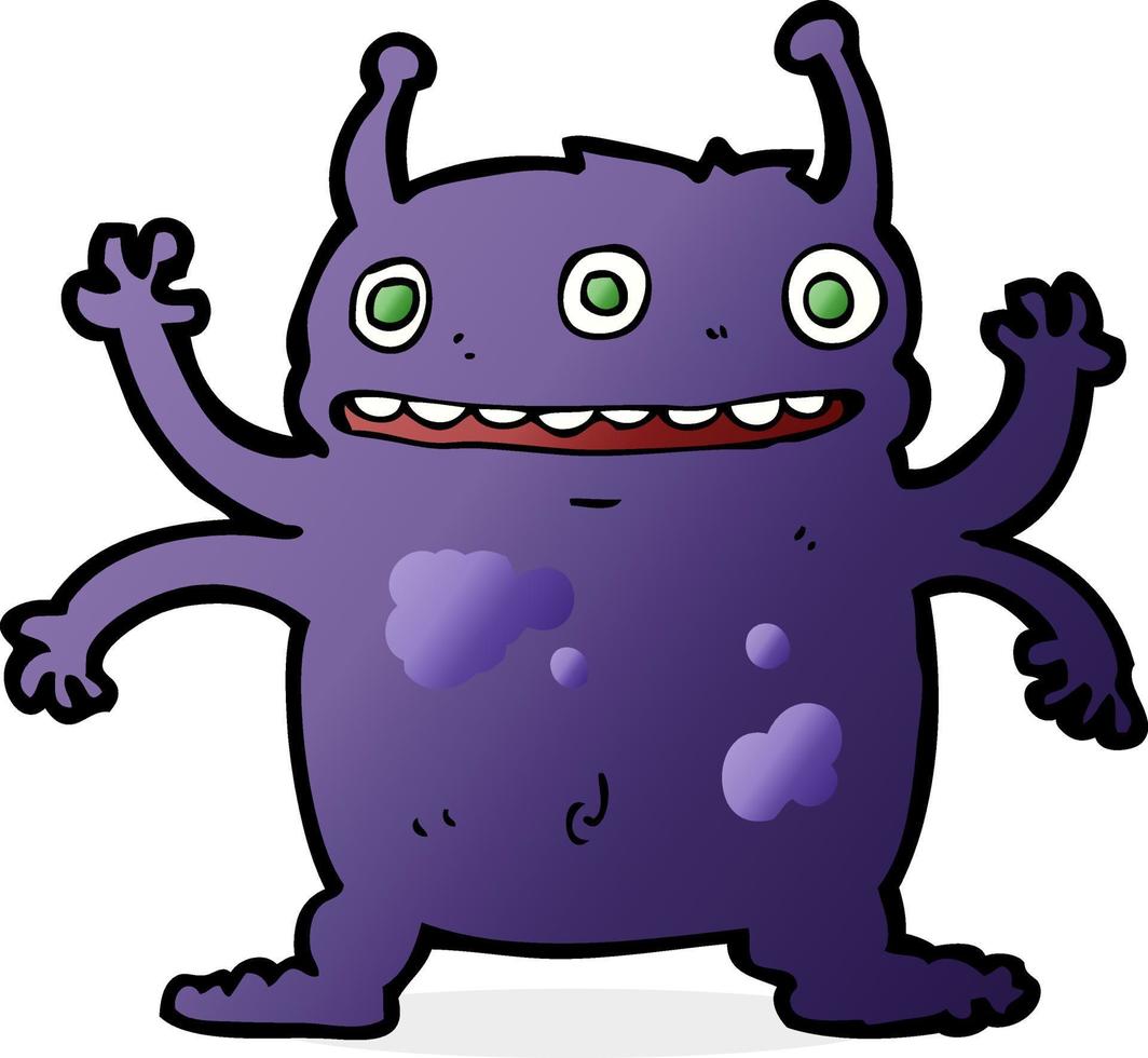 cartoon alien monster vector