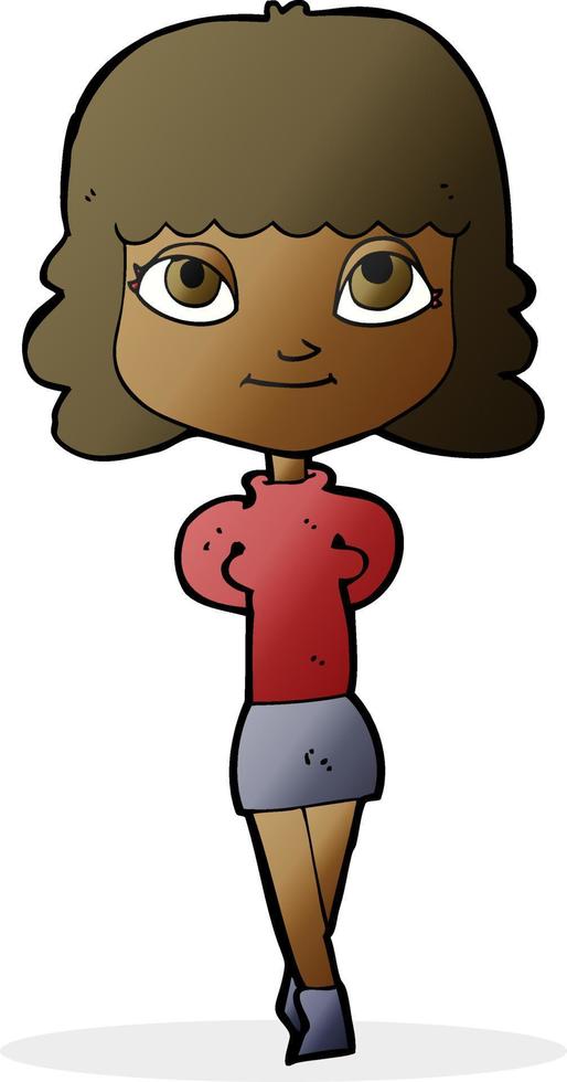 niña feliz de dibujos animados vector