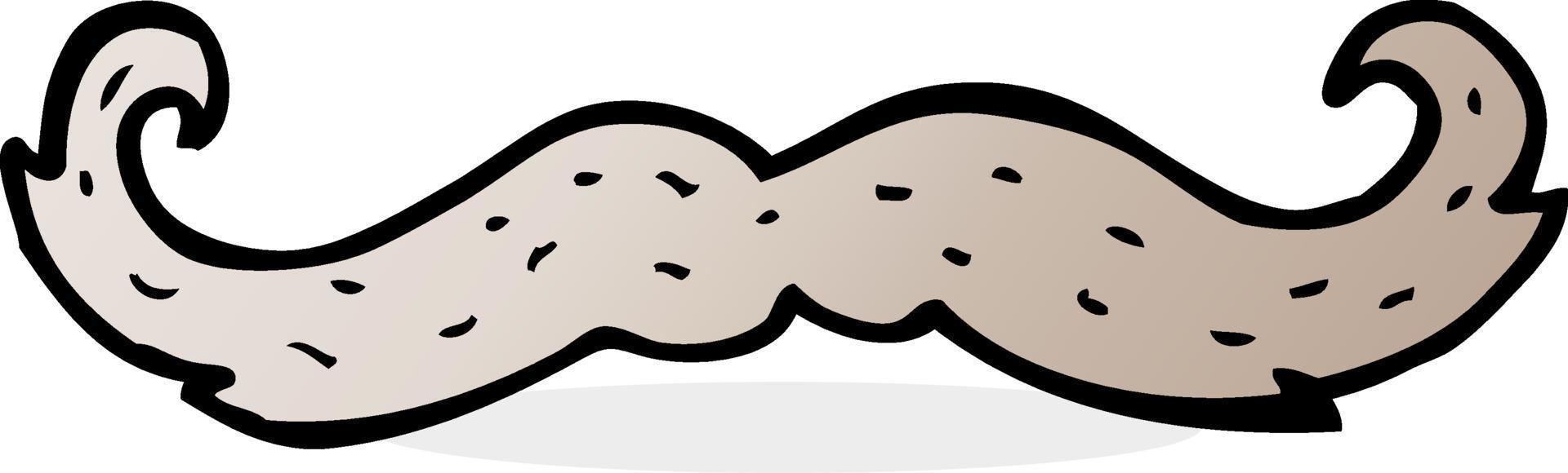 cartoon mustache symbol vector