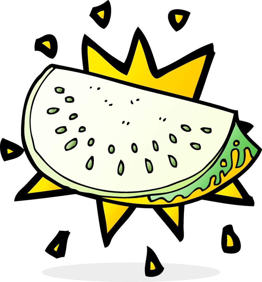 cartoon melon slice vector