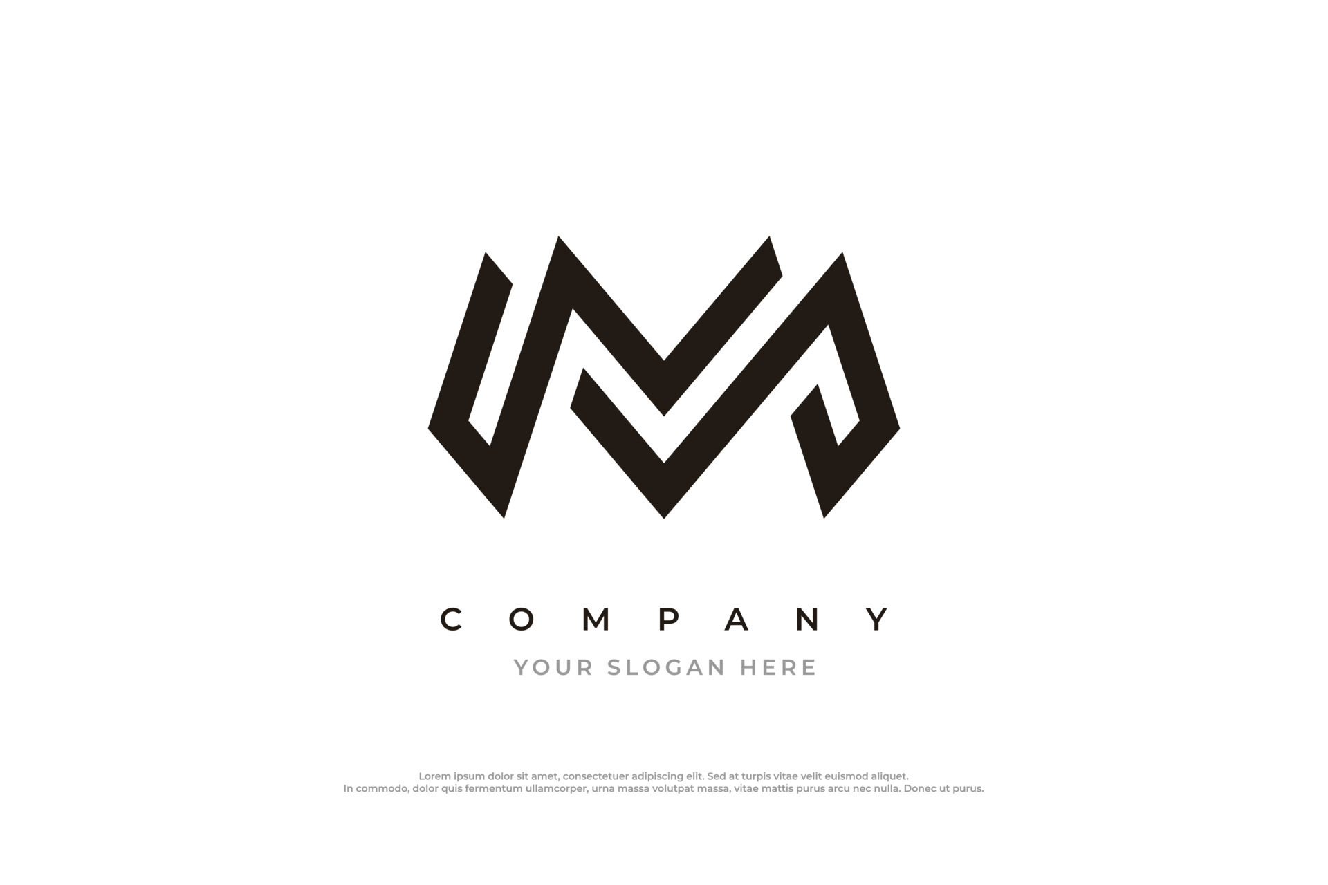 MM, mm letters monogram logo design