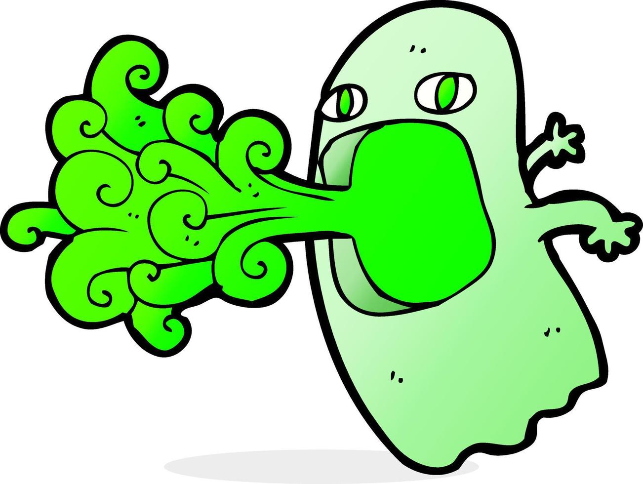 fantasma de divertidos dibujos animados vector