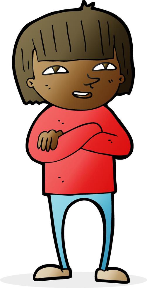 cartoon happy person vector