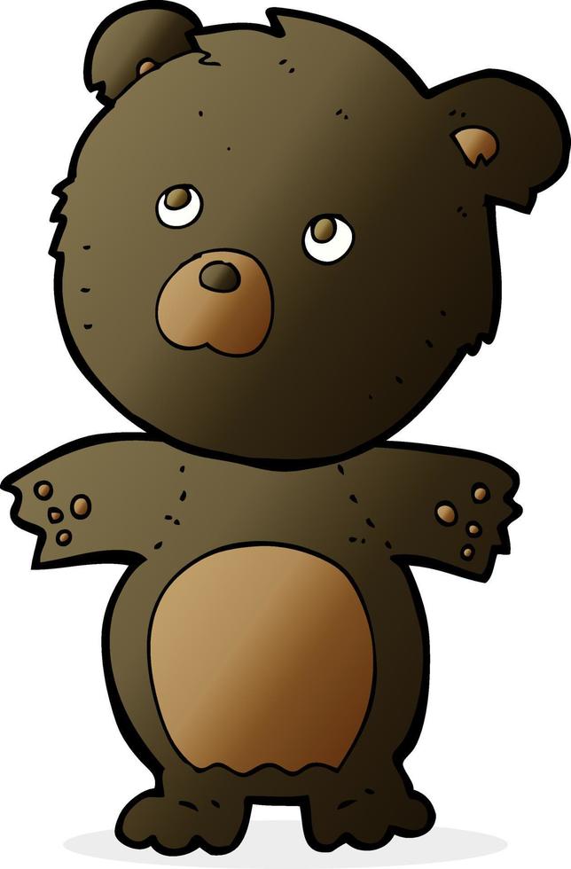 oso de peluche divertido de la historieta vector