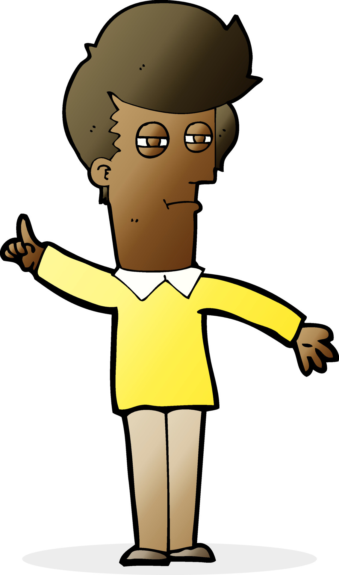 cartoon man narrowing eyes 12267707 Vector Art at Vecteezy