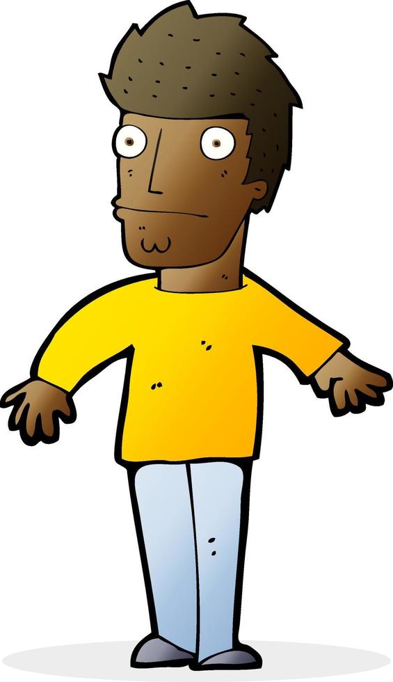 cartoon worried man vector