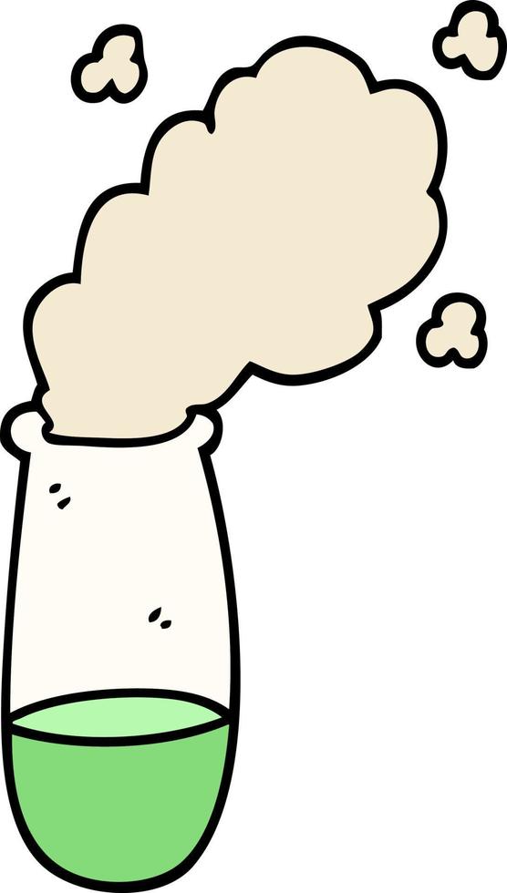hand drawn doodle style cartoon test tube vector
