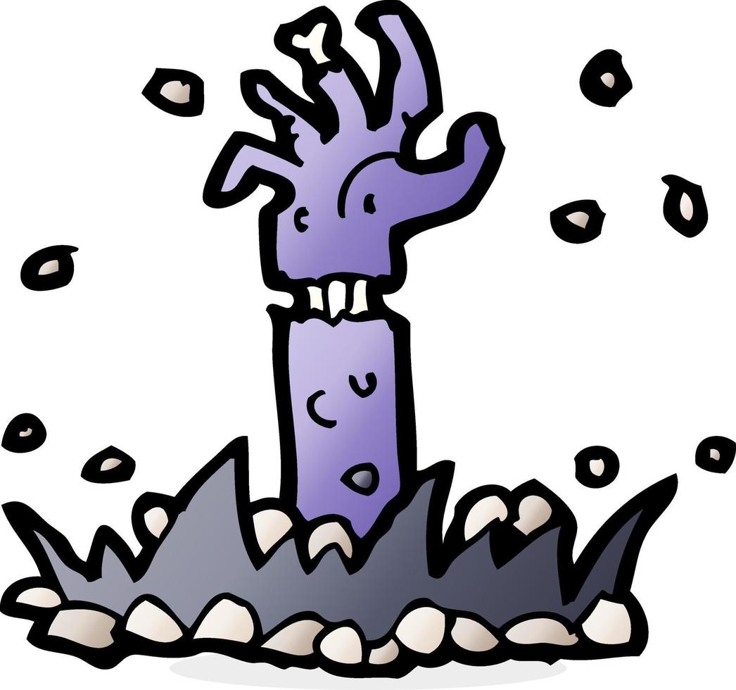 cartoon zombie arm vector