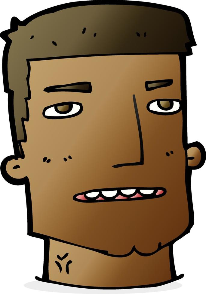 cartoon male head vector