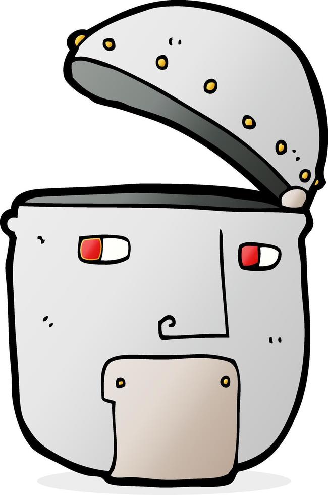 cartoon robot head vector