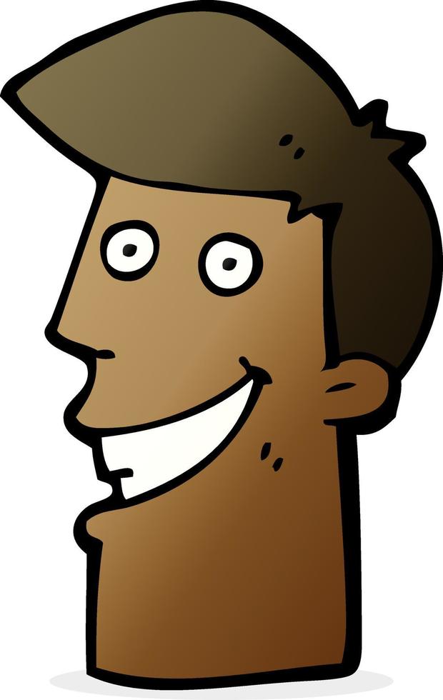 caricatura, sonriente, hombre vector