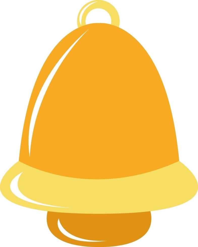 Yellow bell, illustration, vector on white background