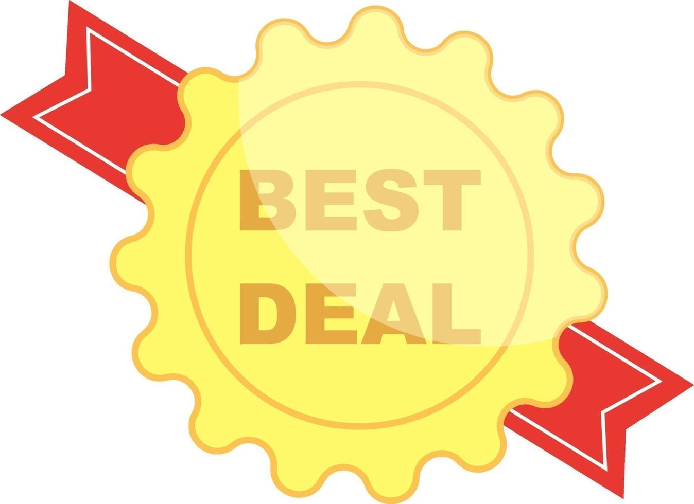 Best deal badge, illustration, vector on white background