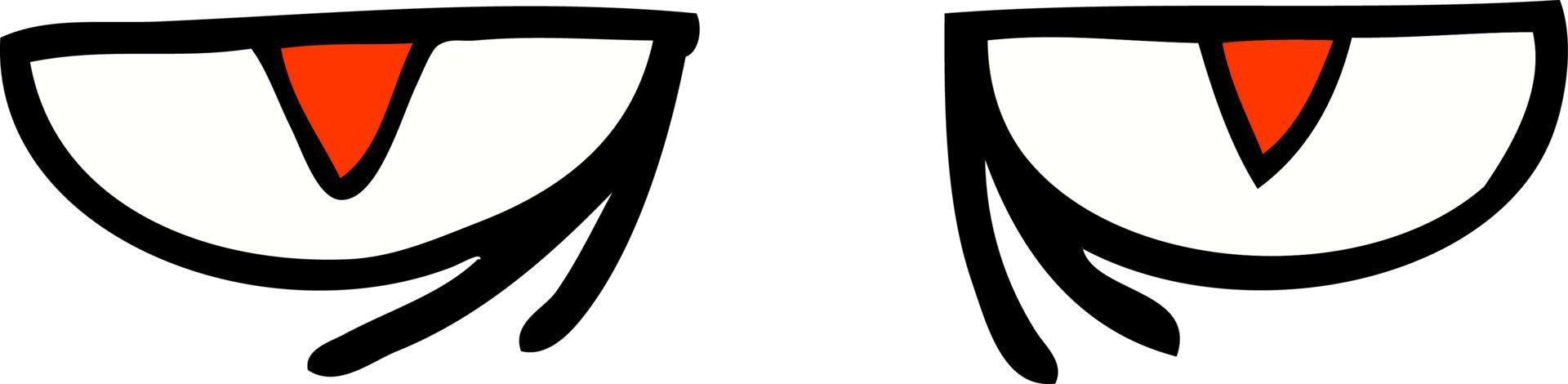hand drawn doodle style cartoon evil eyes vector