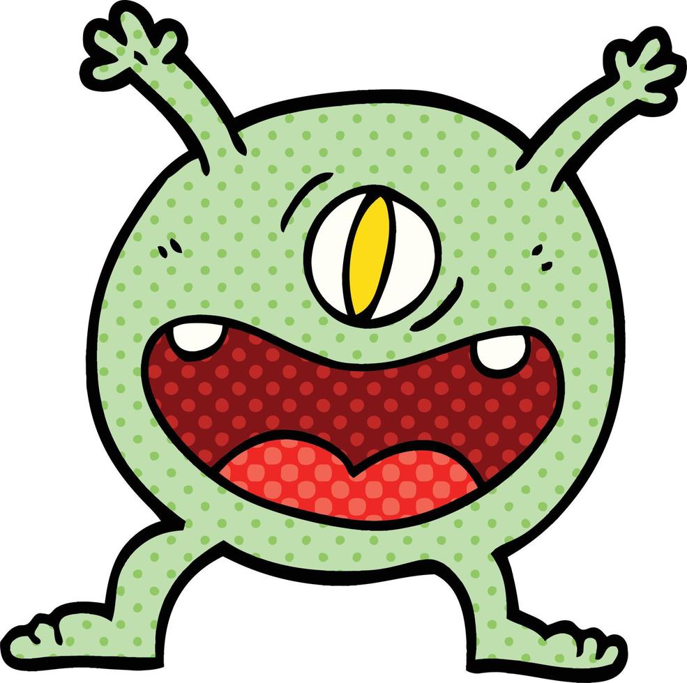 comic book style cartoon monster vector