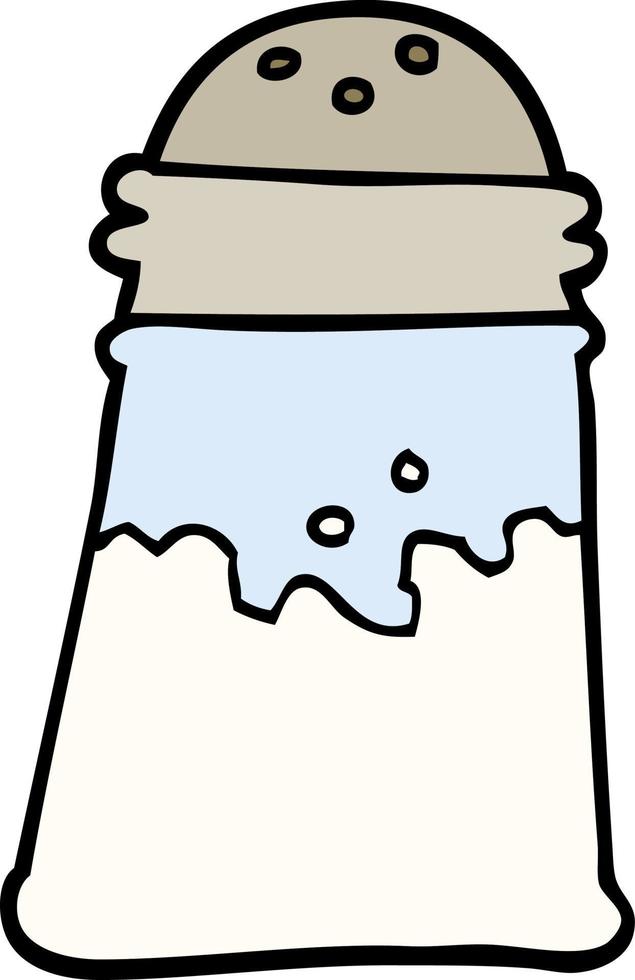 hand drawn doodle style cartoon salt shaker vector