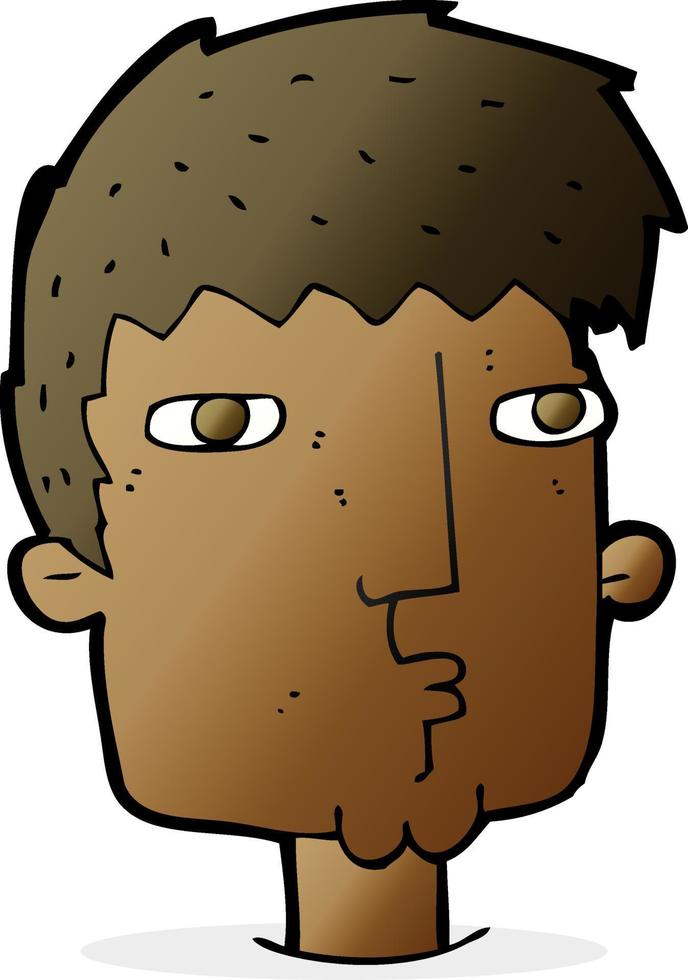 cartoon curious man vector
