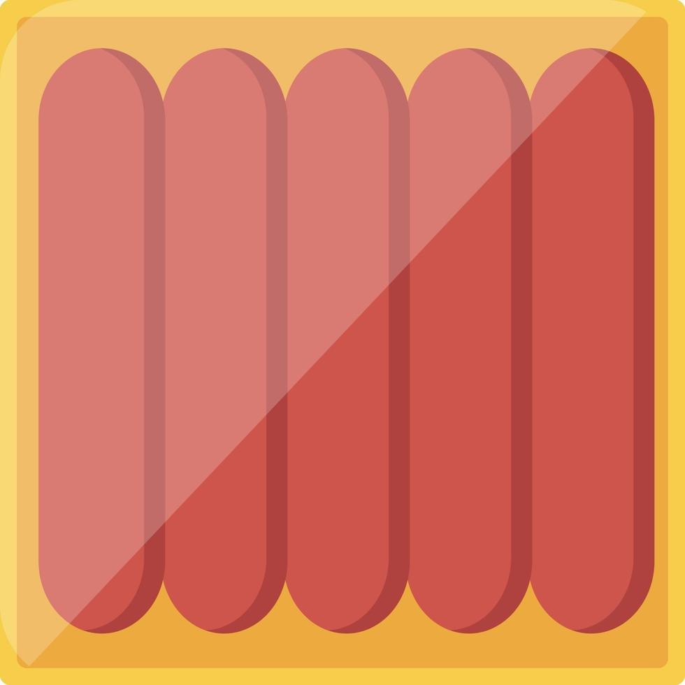 Chicken sticks, illustration, vector on white background