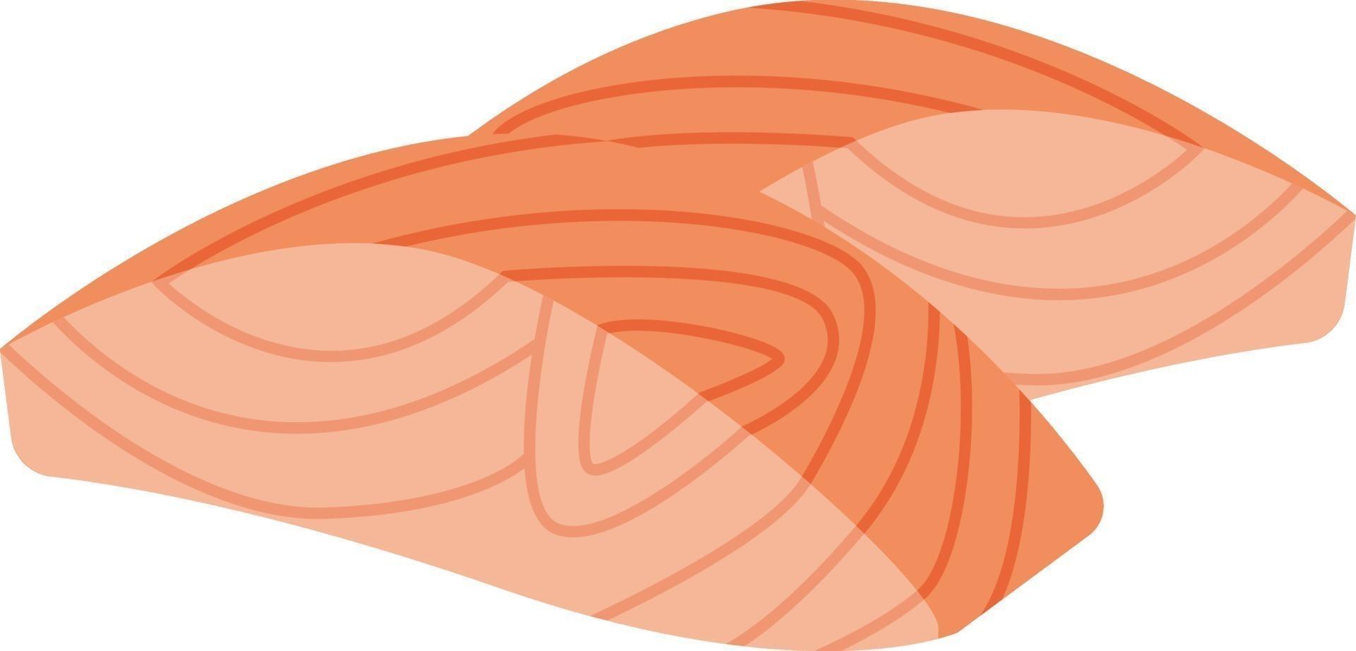 filetes de pescado, ilustración, vector sobre fondo blanco