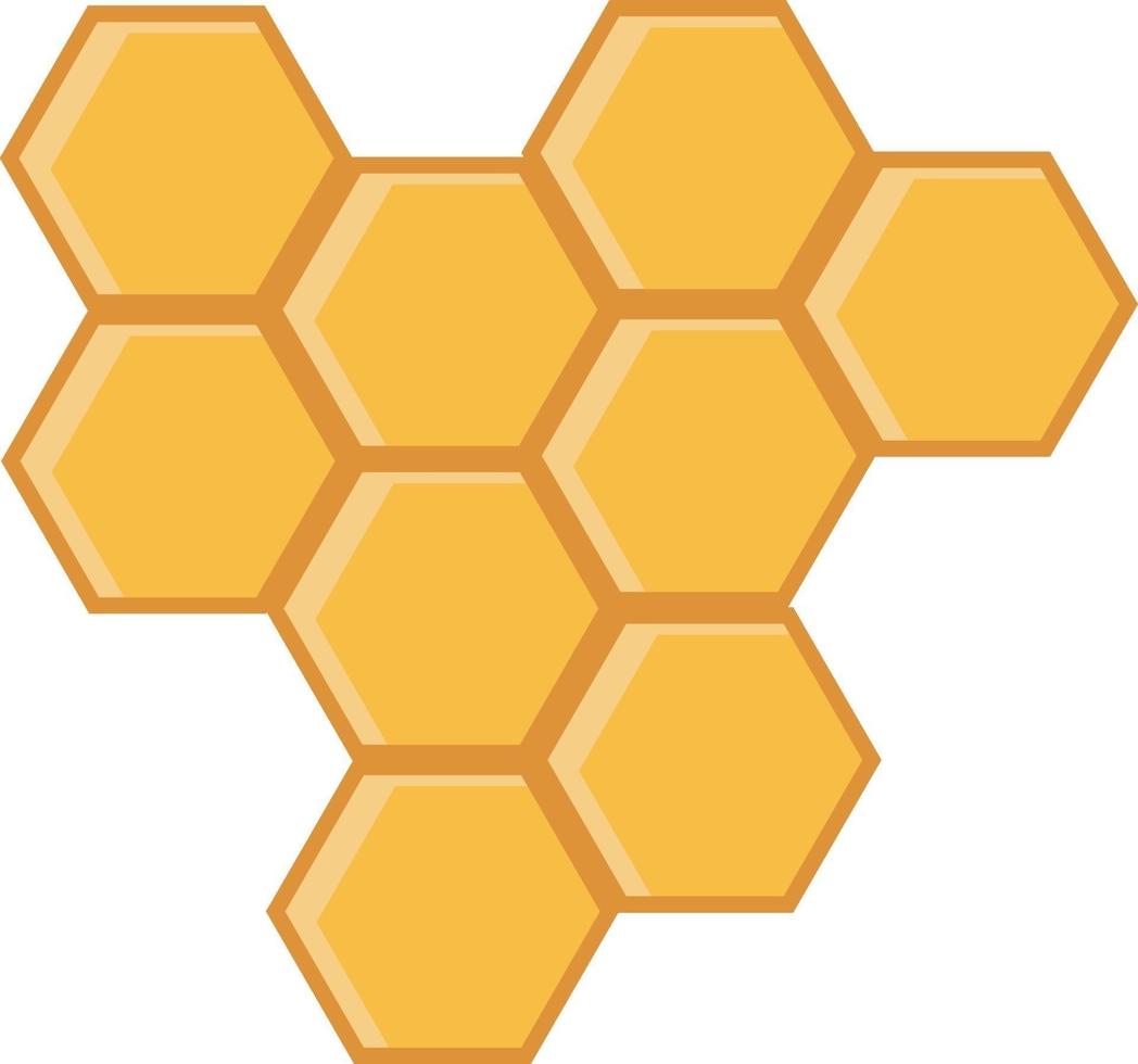Honey comb, illustration, vector on white background