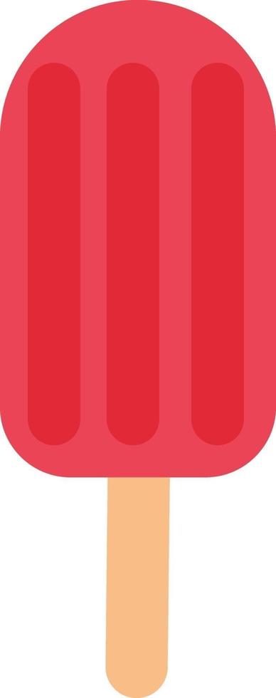 Red ice cream, illustration, vector on white background