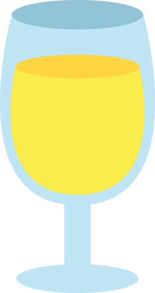 Lemonade in glass, illustration, vector on white background