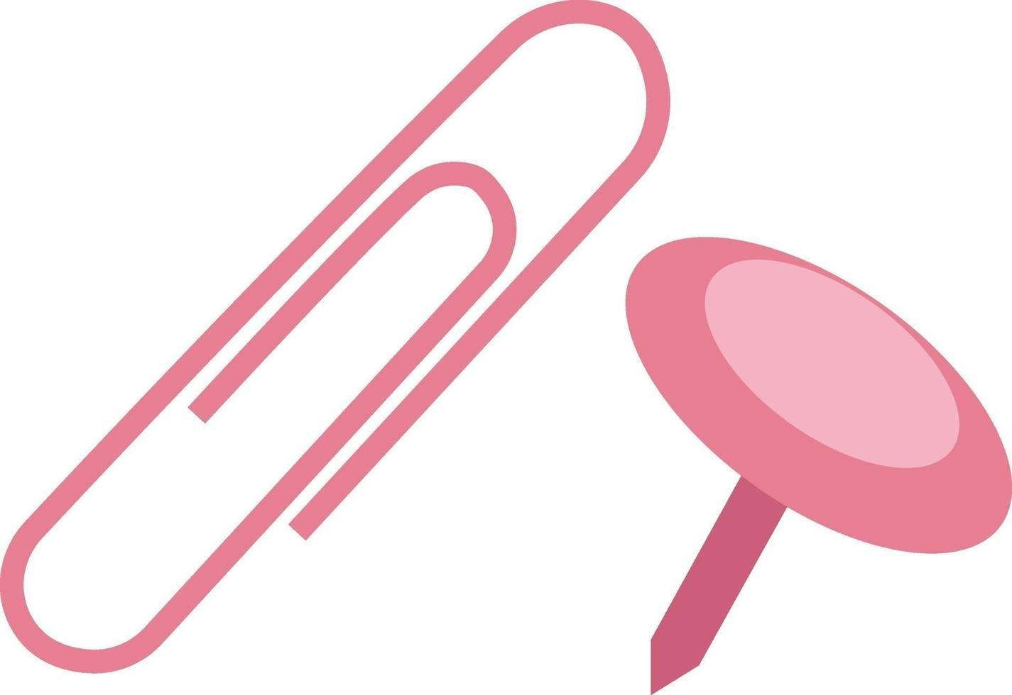 Paper pins, illustration, vector on white background
