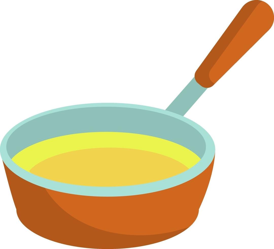 Frying pan, illustration, vector on white background