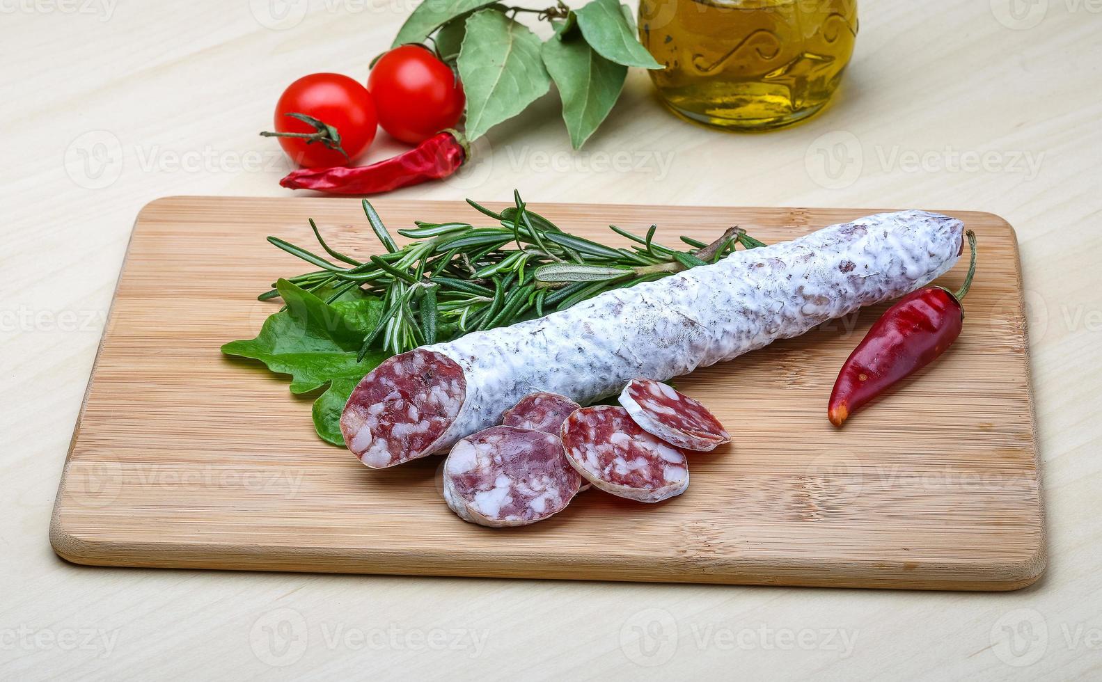 Spanish sausage - fuet photo