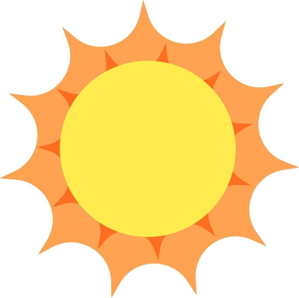 Hot sun, illustration, vector on white background 12268541 Vector Art