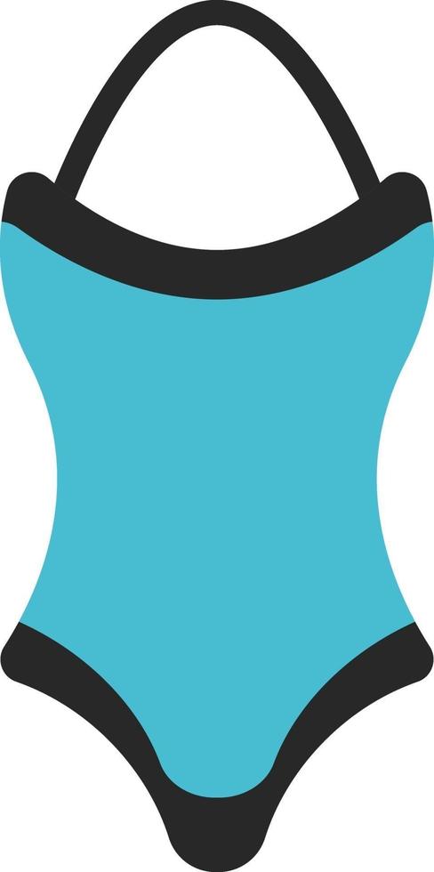 Blue swimming suit, illustration, vector on white background